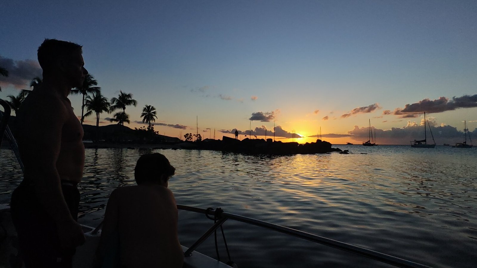 Coucher de soleil en mer